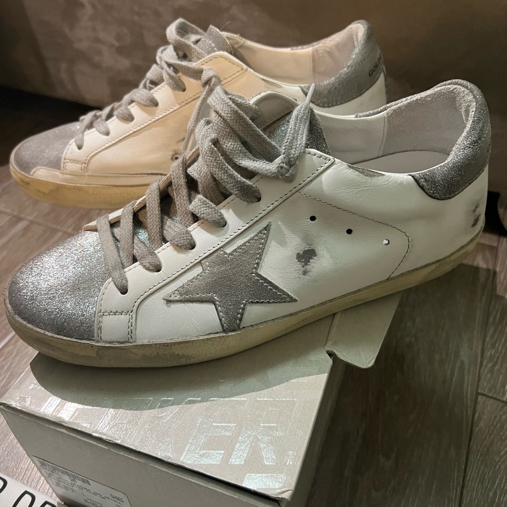 Golden Goose Superstar Metallic Suede Sneakers